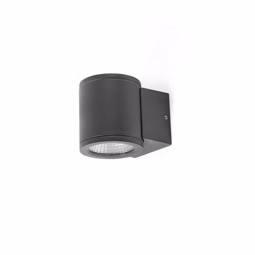 Netlighting Faro Barcelona Tond LED Wall Lamp, Dark Grey, 6W, 2700K Warm White, IP54