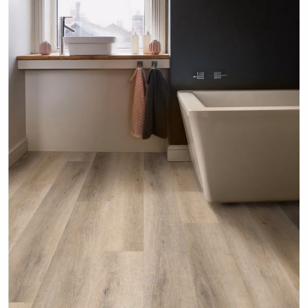 Tlcor NK33 Luxury Vinyl Tile in Beige, Tile Look, Covers 3.67sqm – 2
