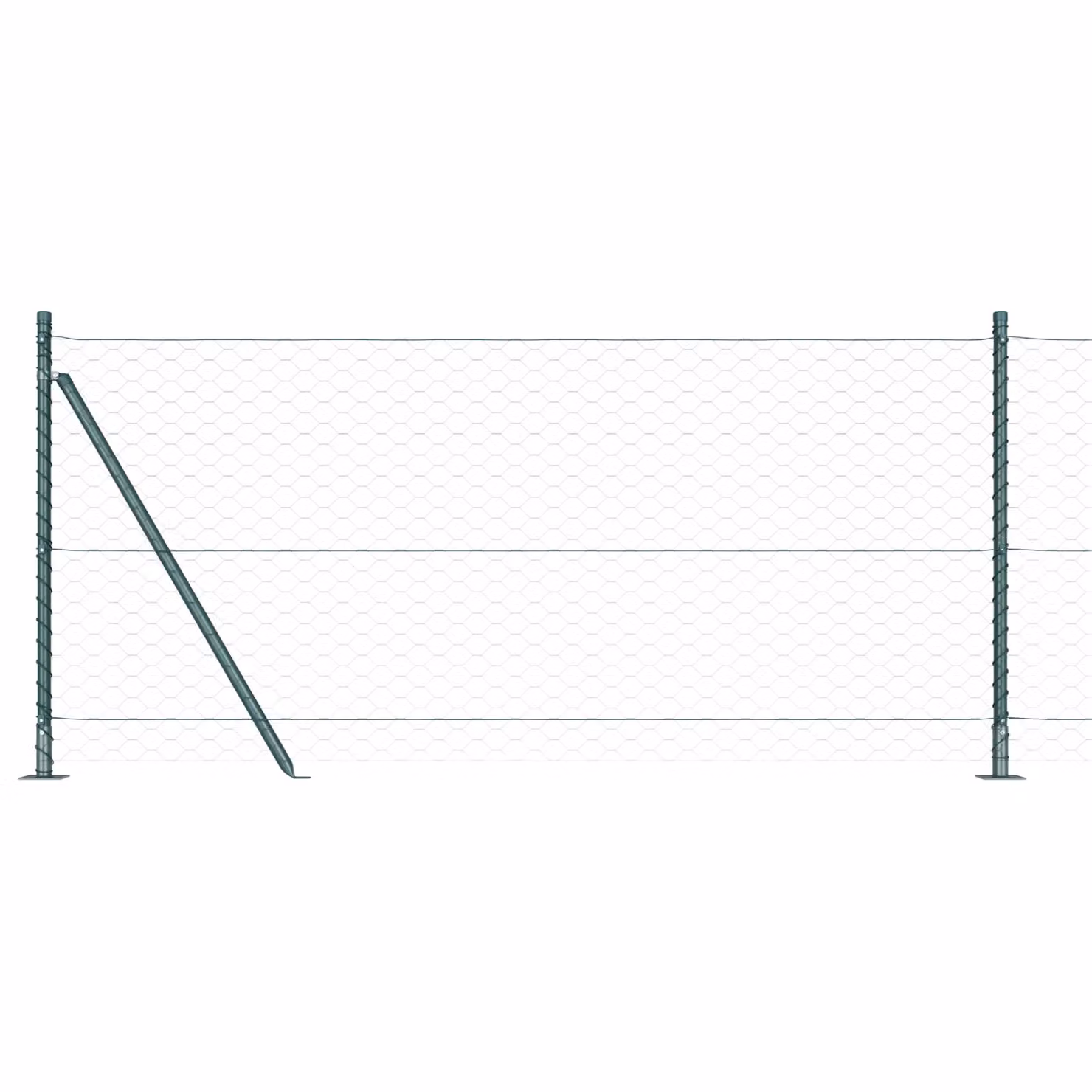 Berkfield Home Green Steel Hexagon Fence – 1
