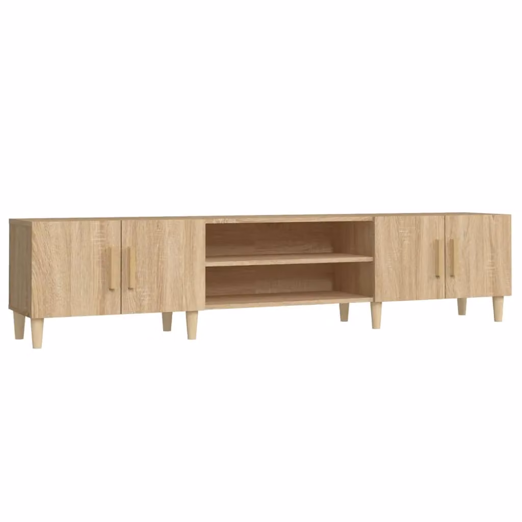 Berkfield Home TV Cabinet in Sonoma Oak, Brown, W: 180 cm, D: 31.5 cm, H: 40 cm – 2