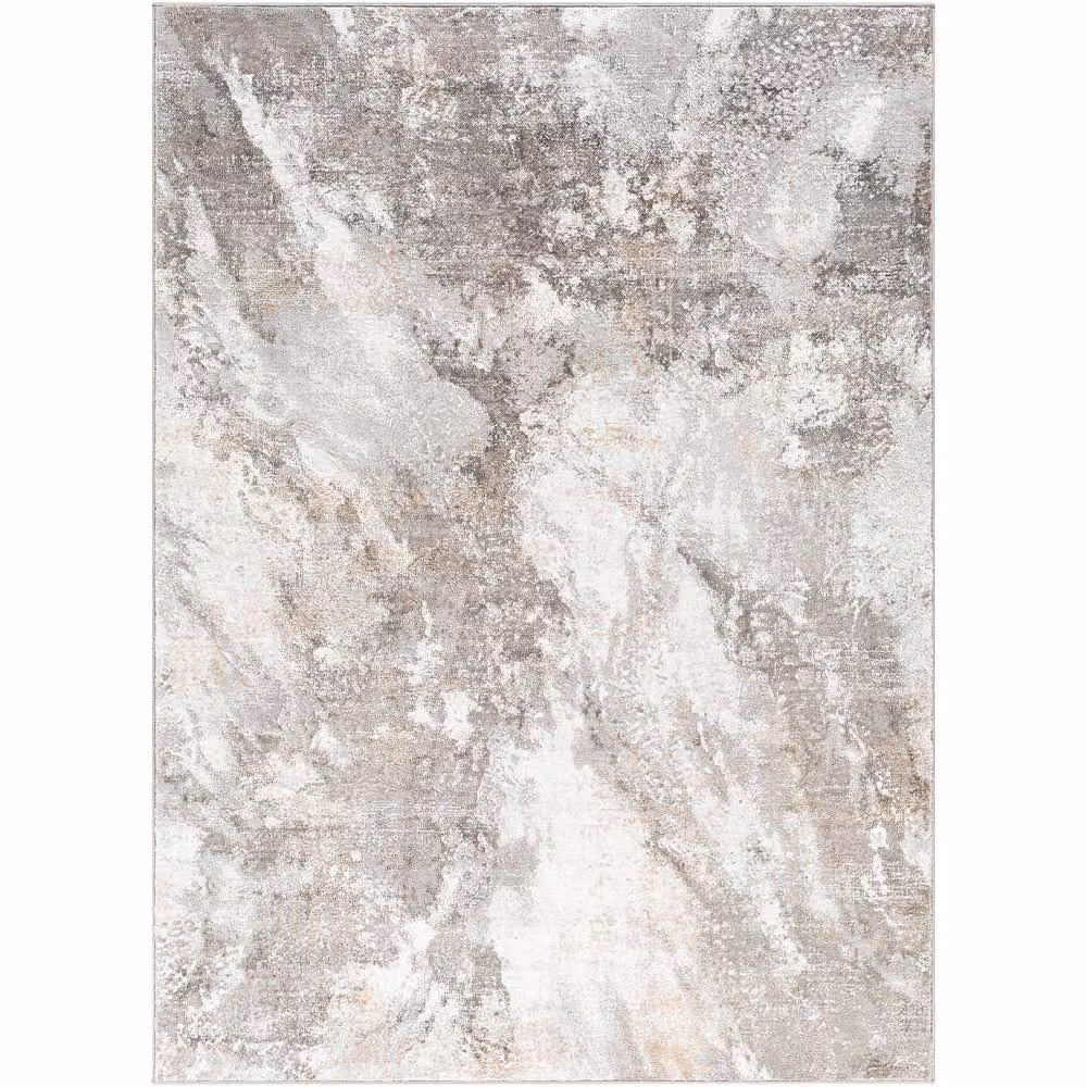 Livabliss Allegro Abstract Modern Marble Living and Dining Room Rug in Grey, Blue and Brown, W: 160 cm, D: 215 cm – 2