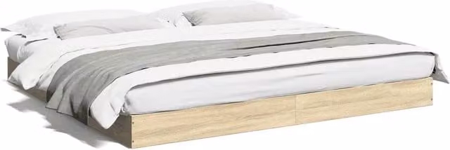 Berkfield Home Sonoma Oak Super King Bed Frame in Light Oak, W: 180 cm, D: 200 cm – 1