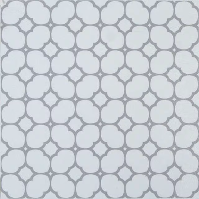 d-c-fix Bloomy Grid Self-Adhesive Vinyl Floor Tiles, White, 1sqm (Pack of 5)