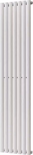 Omeara White Vertical Single Panel Radiator, W: 40.6 cm, H: 180 cm