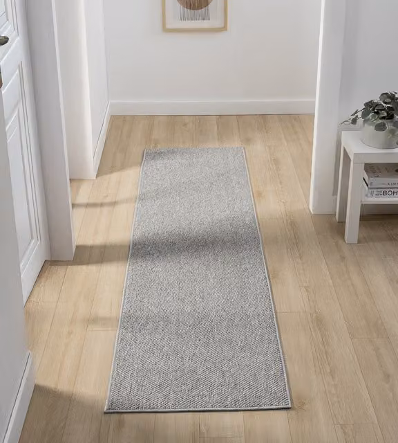 Desire Rugs Avior Washable Plain Grey Modern Rectangular Area Rug, W: 220 cm, D: 60 cm