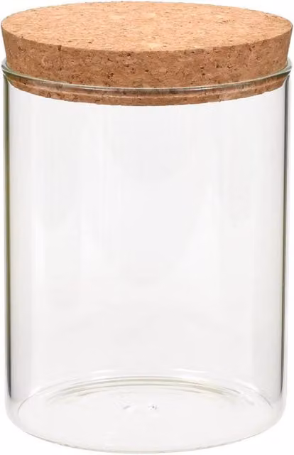 Berkfield Glass Storage Jars with Cork Lids, 6 x 650 ml, Clear