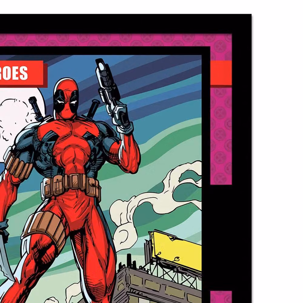 Deadpool Super Heroes Multicolour and Red Paper Poster Illustration for Adults – 2