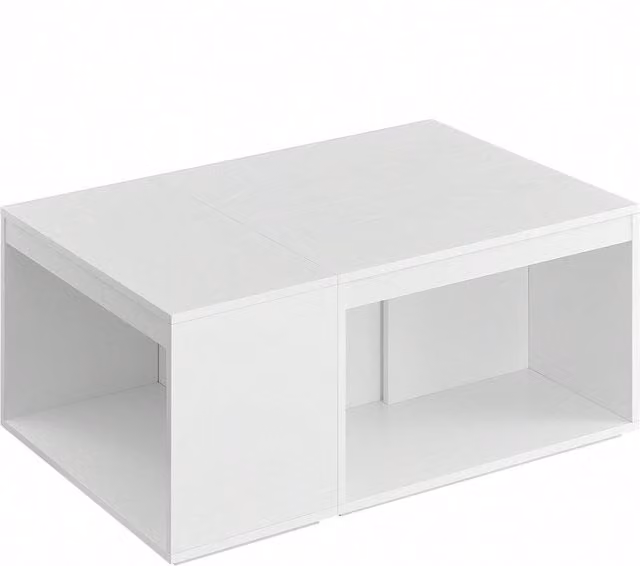 VASAGLE Set of 3 Modern White Nesting Coffee Side Tables