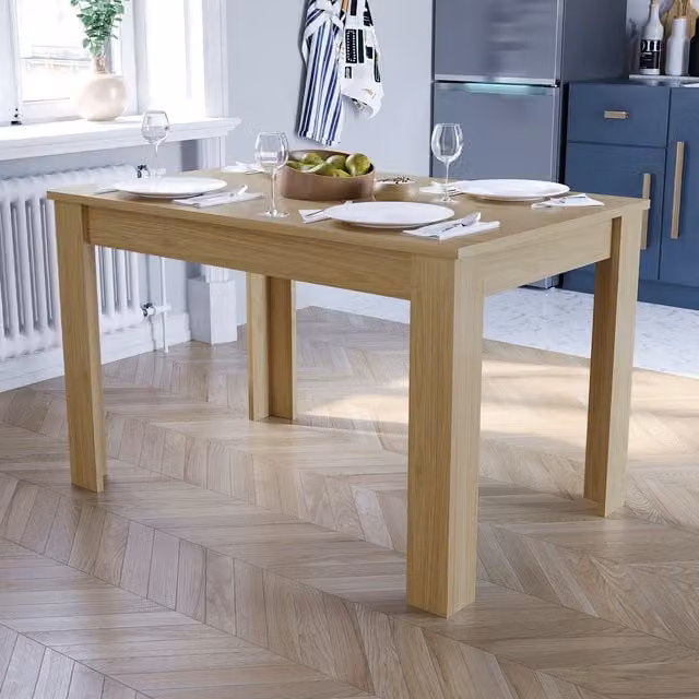 Vida Designs Medina Rectangular Dining Table, Brown, W/D/H: 117 x 76 x 74 cm