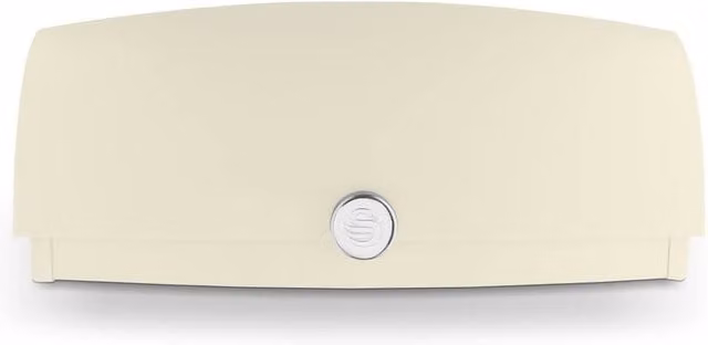 Swan Townhouse Ventilated Metal Bread Bin with Roll Front Lid, Cream