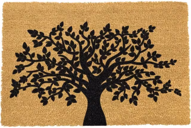Artsy Country Home Tree of Life Extra Large Doormat, Black, W/D: 90 x 60 cm