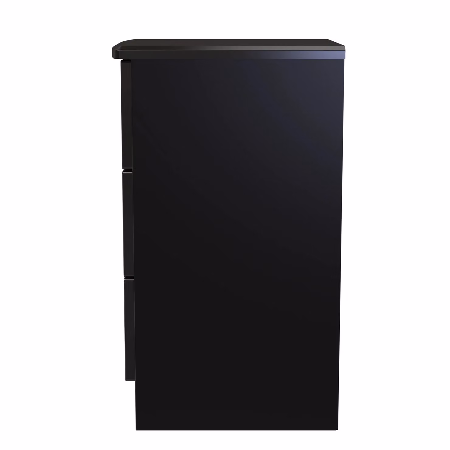 2 U Holborn 3 Drawer Bedside Cabinet in Black, Ready Assembled – 2
