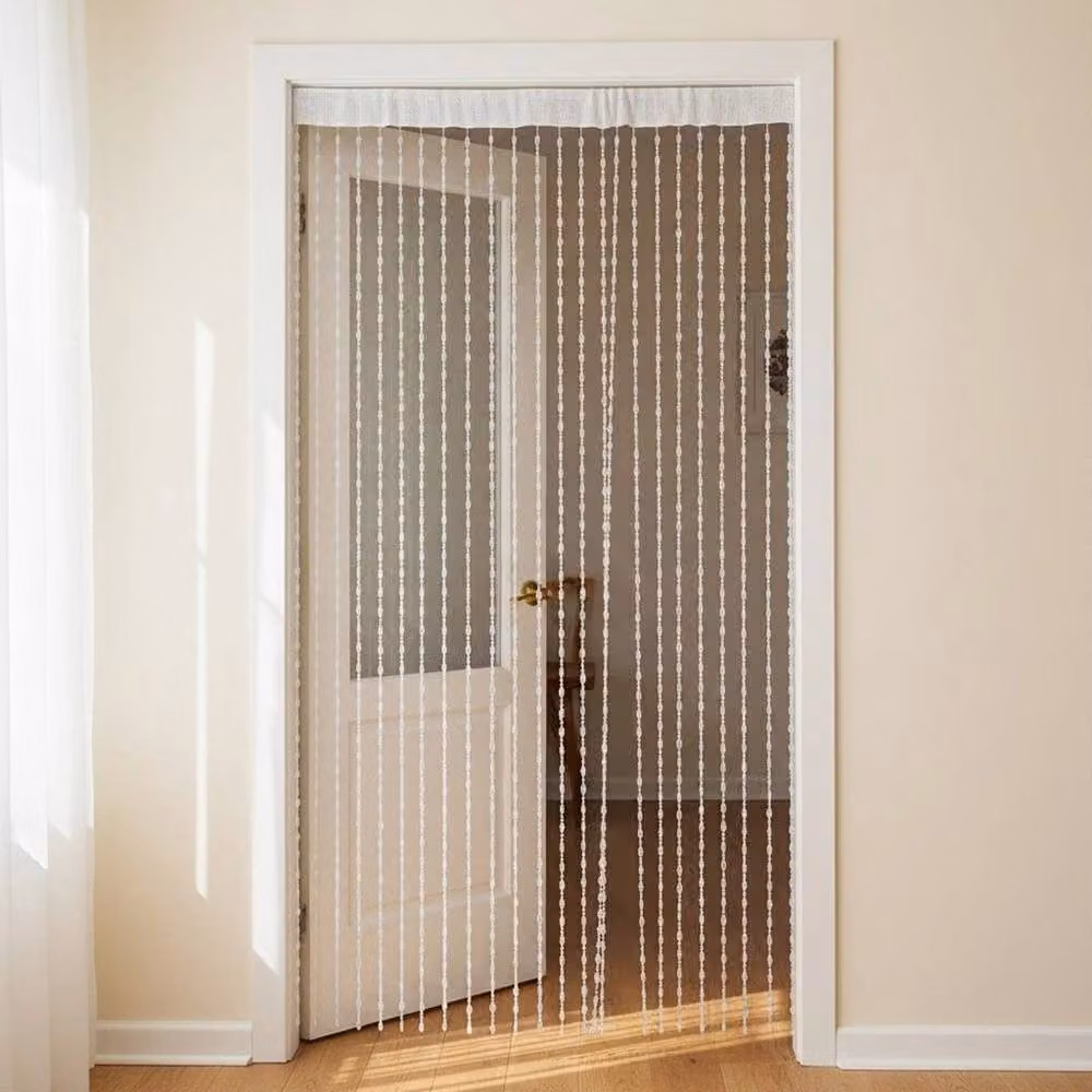 EONLION 2-Piece Acrylic Crystal Beaded Hanging Door Curtain Strings in Transparent, Height: 100 cm – 4