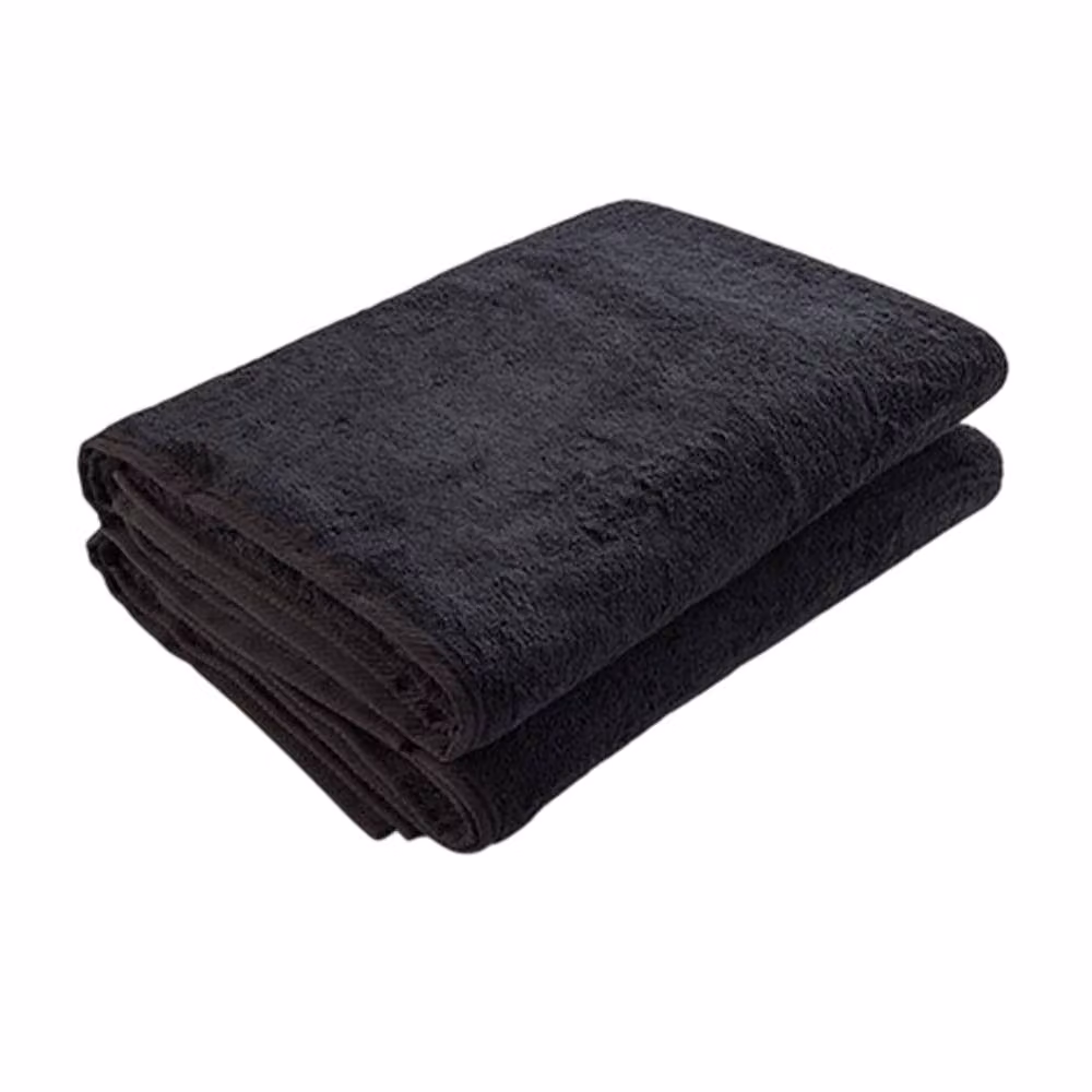 ARTG Black Fluffy Cotton Terrycloth Bath Towel – 2