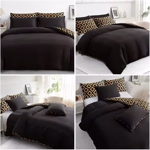 Grace Luxury Mako Satin Silk Reversible Super King Duvet Cover Set with Pillowcases, W/D/H: 260 x 220 x 220 cm – 8