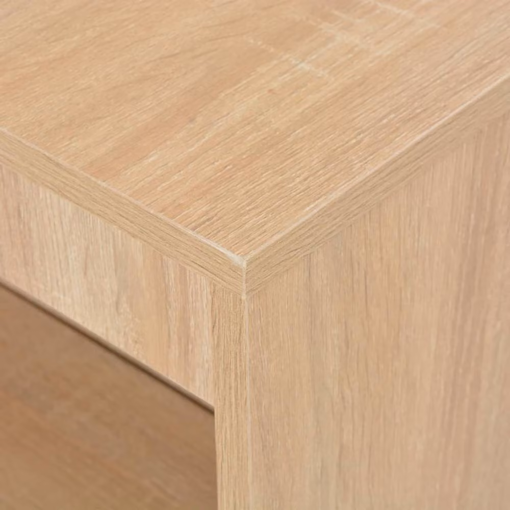 Berkfield Home Beautiful Oak Bar Table with Shelf in Light Brown, W: 110 cm, D: 50 cm, H: 103 cm – 3