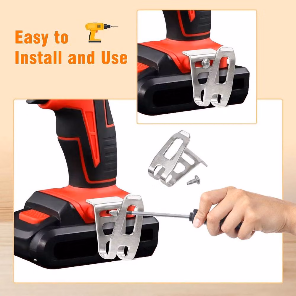 SPETLEK 6-Pack Drill Belt Clip Hooks in Silver – 3