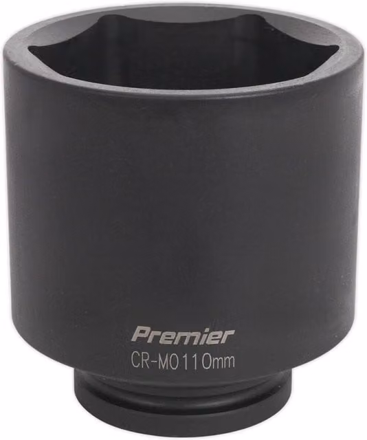 Loops 110mm Forged Deep Impact Socket, 1 Inch Sq Drive, Chrome Molybdenum, Black – 1