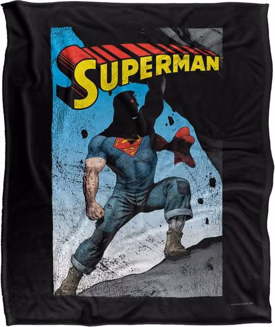 DC Comics Superman Silky Touch Super Soft Fleece Throw Blanket, White, W/D/H: 152 x 127 cm – 6