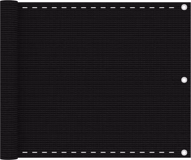 Berkfield Home Black HDPE Balcony Screen W/H: 75 x 500 cm – 1
