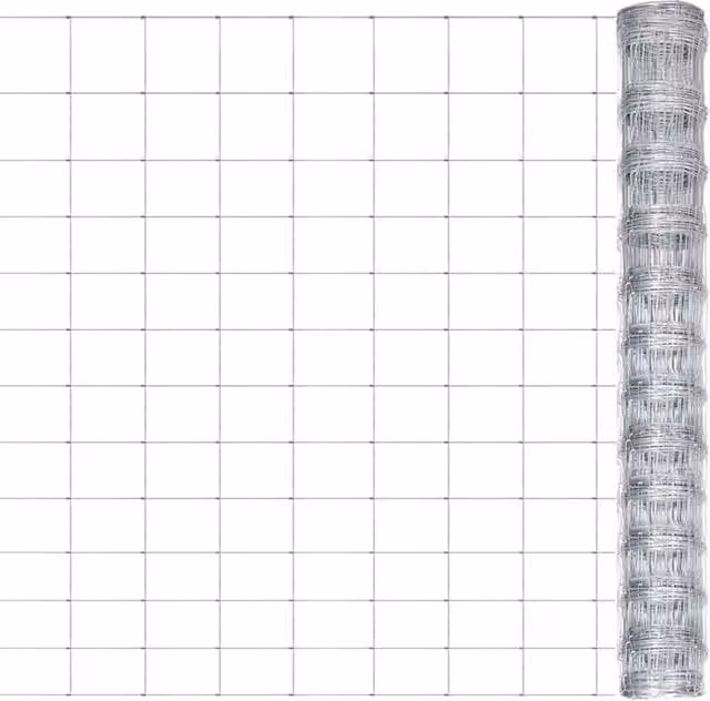 Berkfield Home Garden Galvanised Steel Wire Mesh Fence, Silver, 50 x 1.25 m