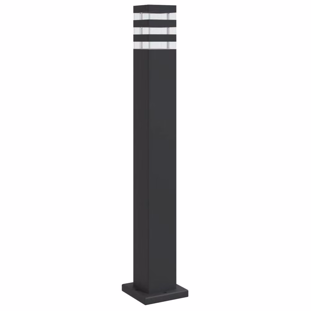 Berkfield Home Modern Black Aluminium Outdoor Floor Lamp Bollard, Height: 80 cm – 2