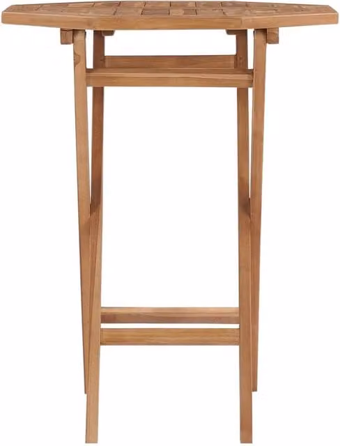 Berkfield Home Durable Folding Garden Table in Brown Solid Teak Wood, W/D/H: 60 x 60 x 75 cm – 1
