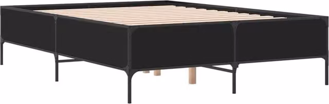 Berkfield Home Durable Bed Frame in Black, W/D/H: 120 x 200 x 44 cm