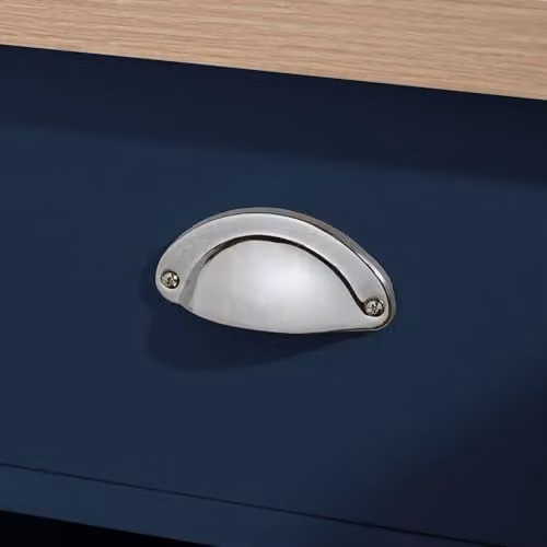Birlea Highgate 1 Drawer Lamp Table in Blue and Oak Effect – 4