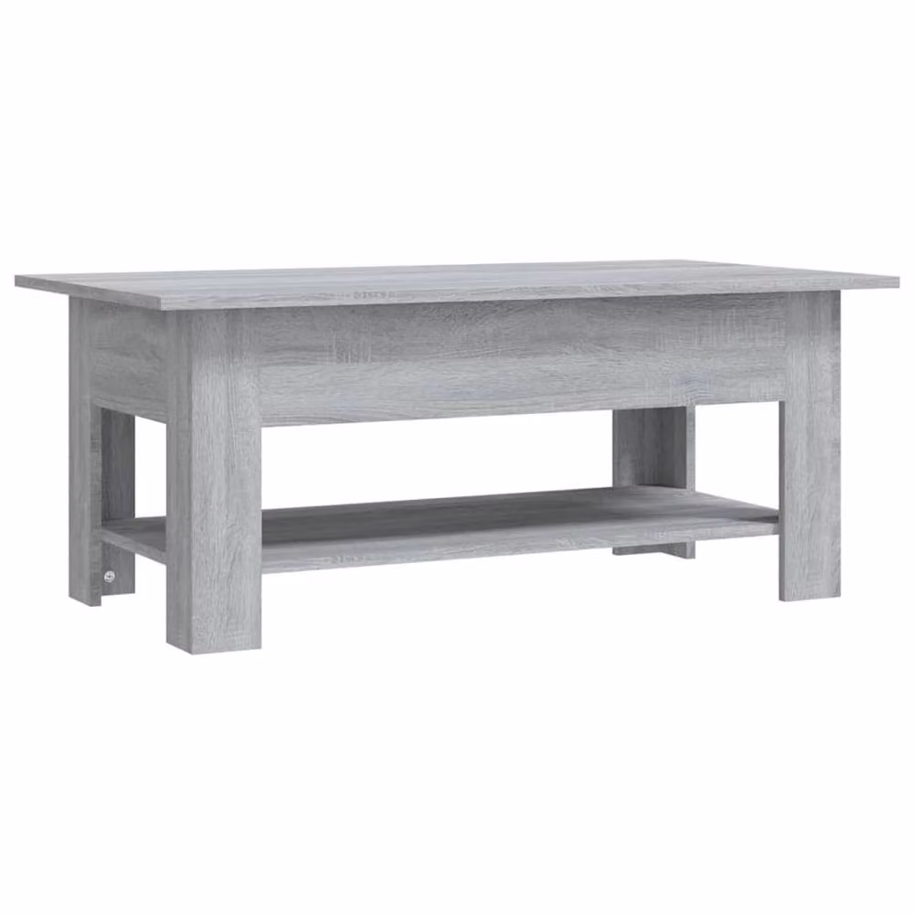 Berkfield Home Modern Coffee Table in Grey Sonoma, W/D/H: 102 x 55 x 42 cm – 3
