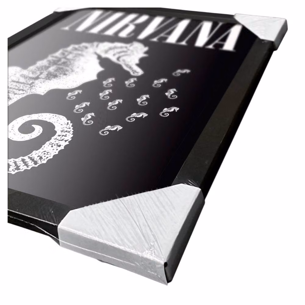 Nirvana Seahorse Framed Paper Poster in Black – 3