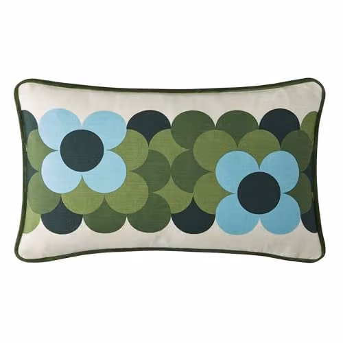 Ashley Wilde Multicolour Floral Retro Rectangular Cushion, W/D/H: 50 x 30 x 30 cm