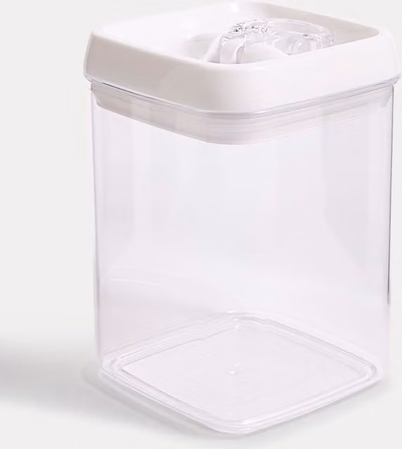 M&S Airtight Rectangular Plastic Food Storage Container, White, 1.7 l