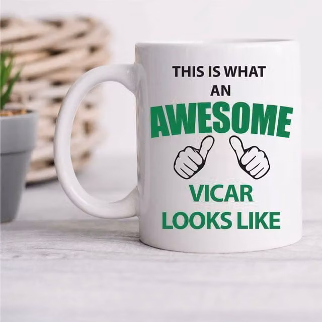 60 Second Makeover Limited This Is What An Awesome Vicar Looks Like Ceramic Mug in White