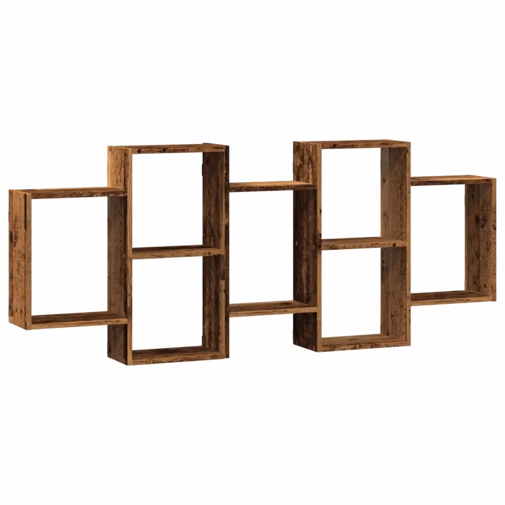 Berkfield Home Old Wood Wall Shelf in Brown, W/D/H: 159 x 18 x 65 cm – 2