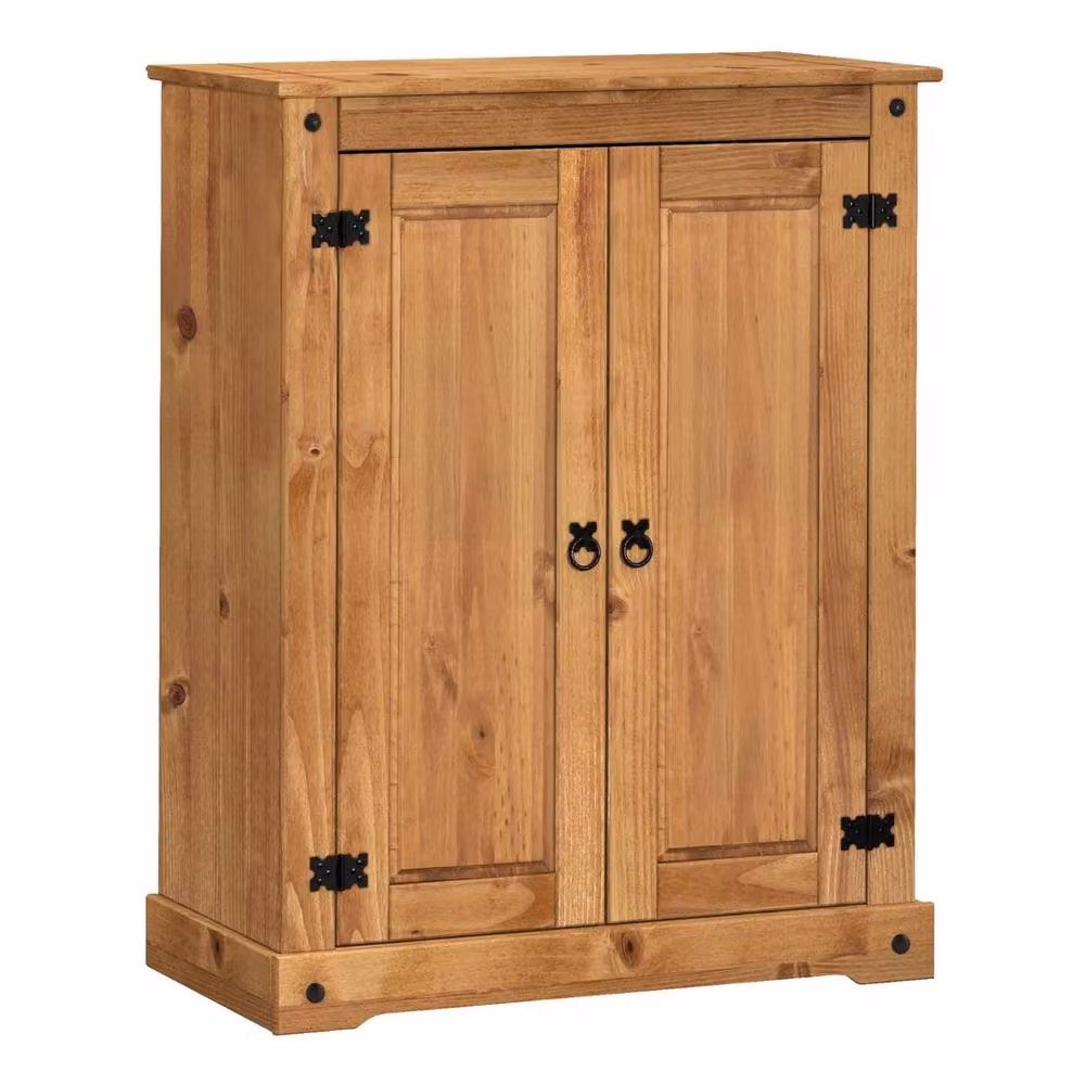 SPETLEK Corona 2 Door Brown Wood Shoe Rack and Storage Cabinet – 2