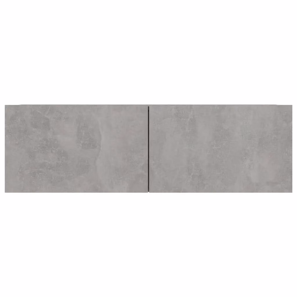 Berkfield Home Set of 4 Modern Wall Mounted TV Cabinets in Concrete Grey, MDF, W/D/H: 100 x 30 x 30 cm – 4