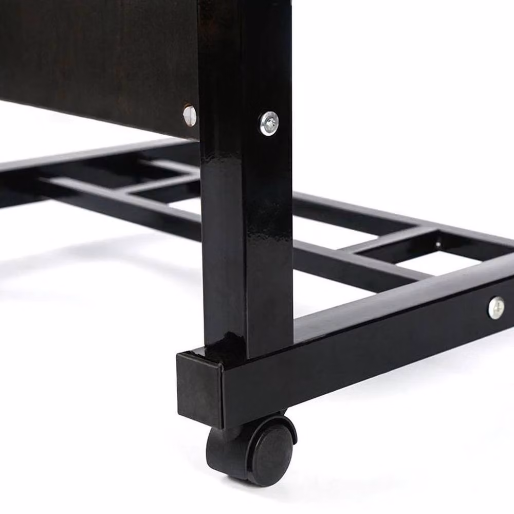 EONLION Black Portable Laptop Table with Height Adjustable Folding Top and Castors – 4