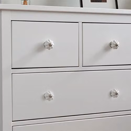 Nicola Spring Polished White Ceramic Cabinet Knobs, Pack of 24 – 2