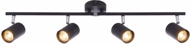 Netlighting Arezzo 4-Light Ceiling Spotlight Bar in Matt Black – 1