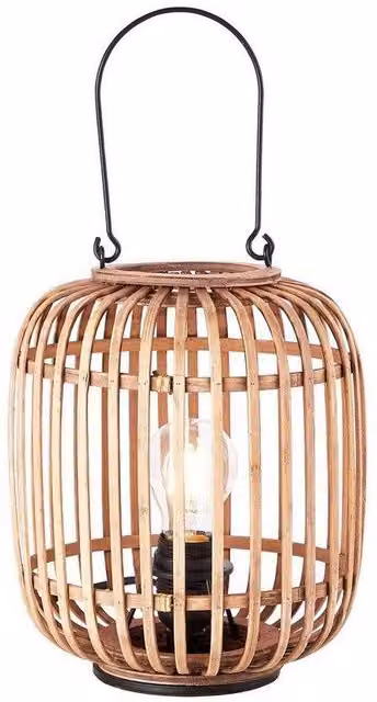 Netlighting Mathias Complete Table Lamp in Natural Bamboo and Matt Black Paint
