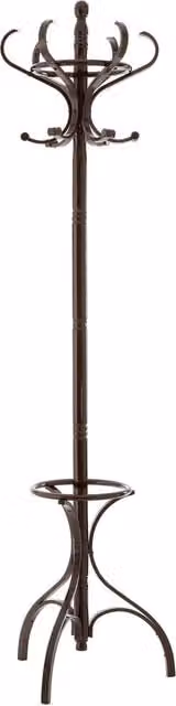 Maison by Premier Classic Metal Post Tree Coat Stand with Distributed Point Hooks, Brown