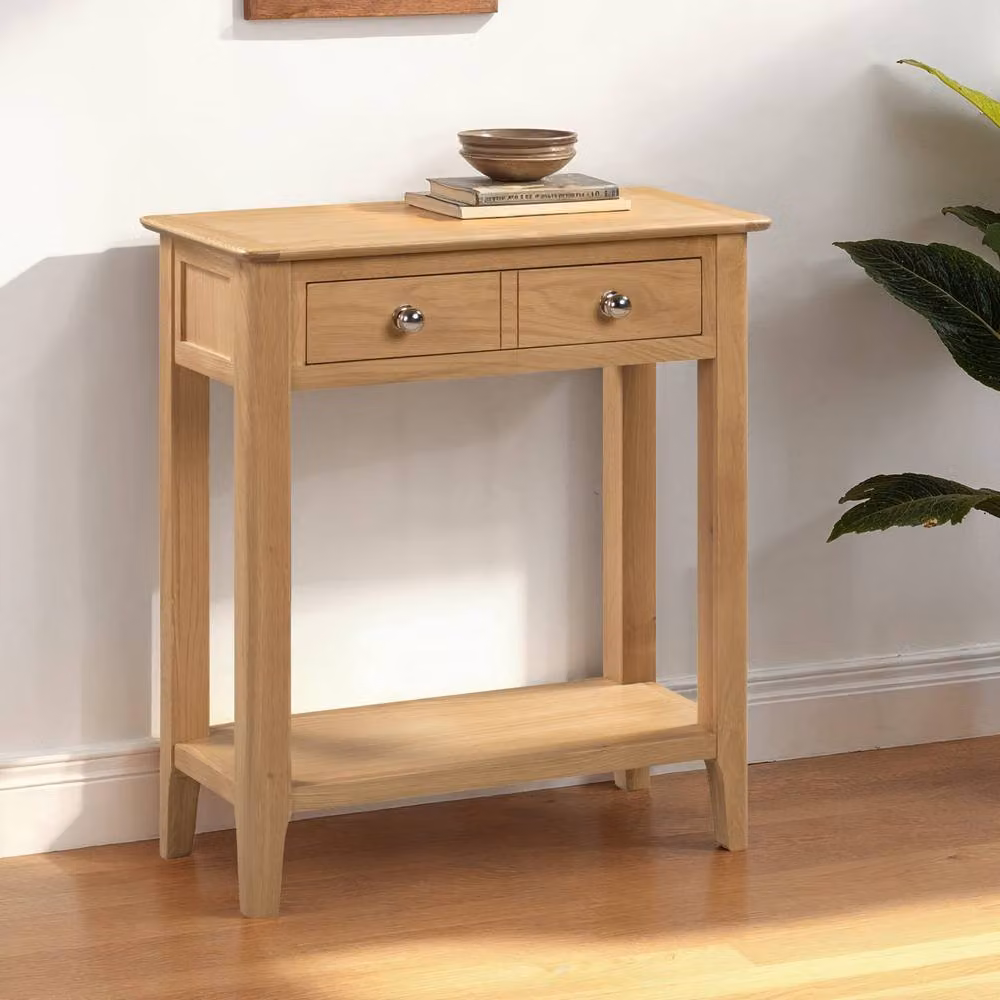 Cheshire Strathclyde Contemporary Oak Console Table in Light Oak – 2