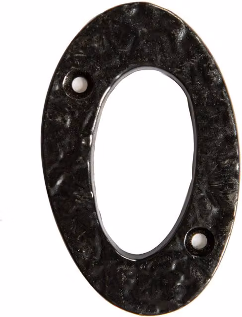 Hammer and Tongs Rustic Metal Number 0 in Black – 4