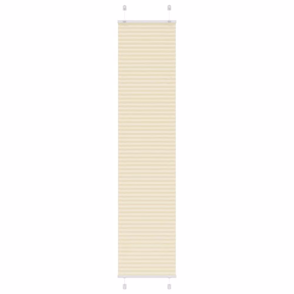 Berkfield Home Single Pleat Fabric Blind in Beige, W: 40 cm, H: 200 cm – 2