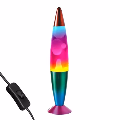 Global Gizmos Multicolour Rainbow Lava Lamp, Height: 40 cm
