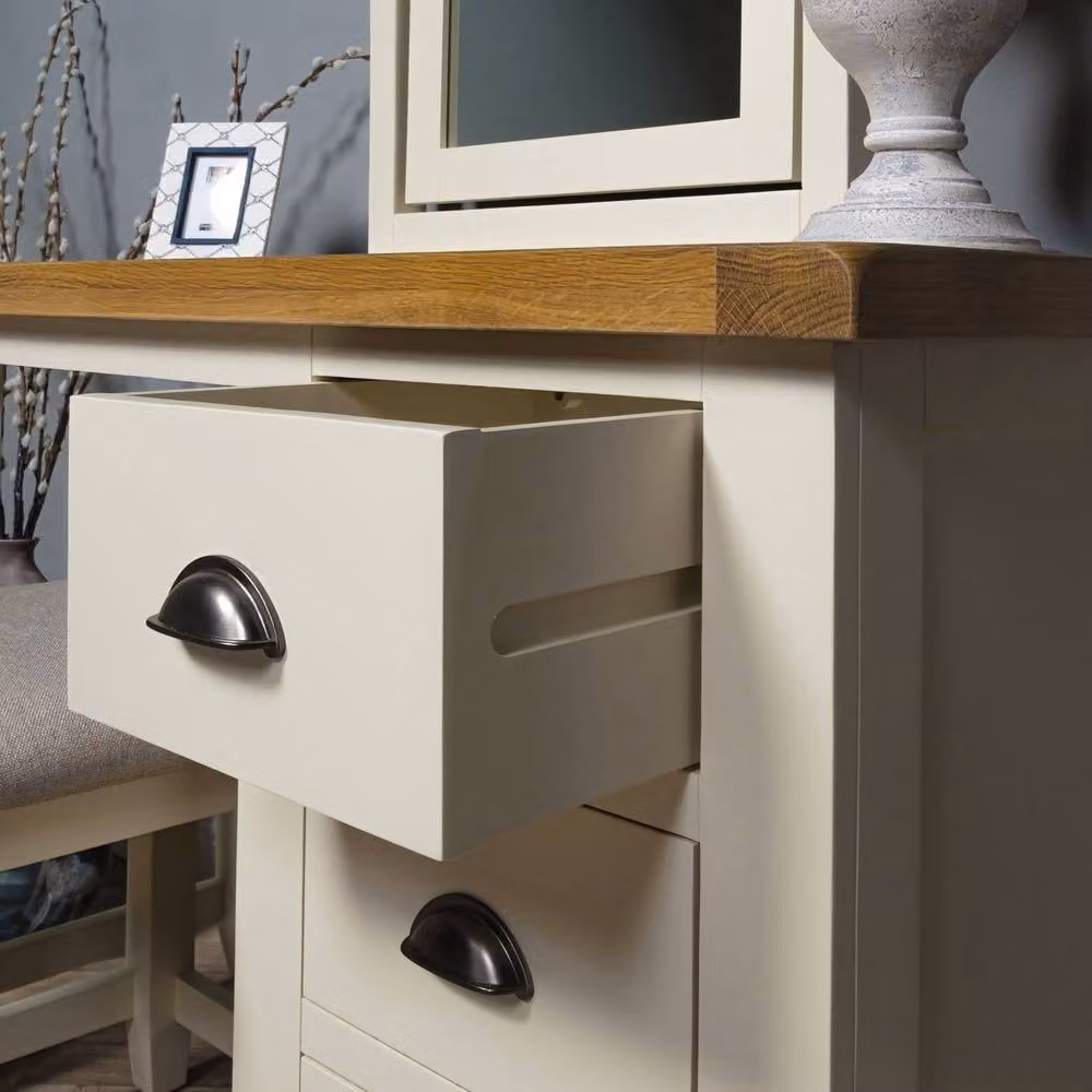 Elm Home And Garden White Painted Oak Dressing Table – 4