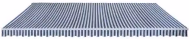 Berkfield Home Manual Operated Folding Awning in Blue and White Striped Polyester with Aluminium Frame, Width: 600 cm