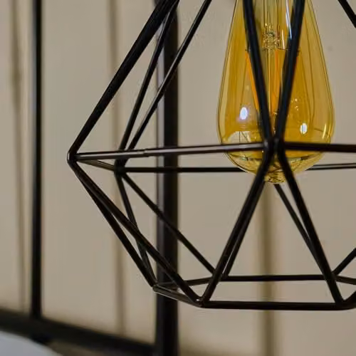 MiniSun Retro Style Black Metal Basket Lantern Pendant Light Shades, Set of 2, Shade Width: 23.5 cm – 4