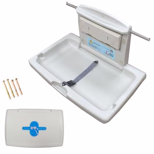 Nes Home Wall Mounted Folding Baby Changing Station Table in White